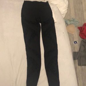 black flower lululemon leggings